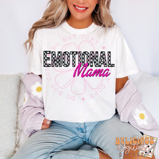 FAUX EMBROIDERY  EMOTIONAL MAMA | Digital Download | PNG