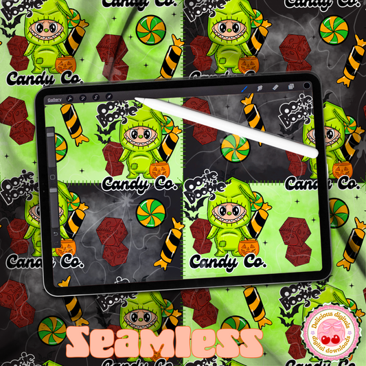 CANDY CO GREEN | Seamless Pattern | AUTOMATIC DOWNLOAD
