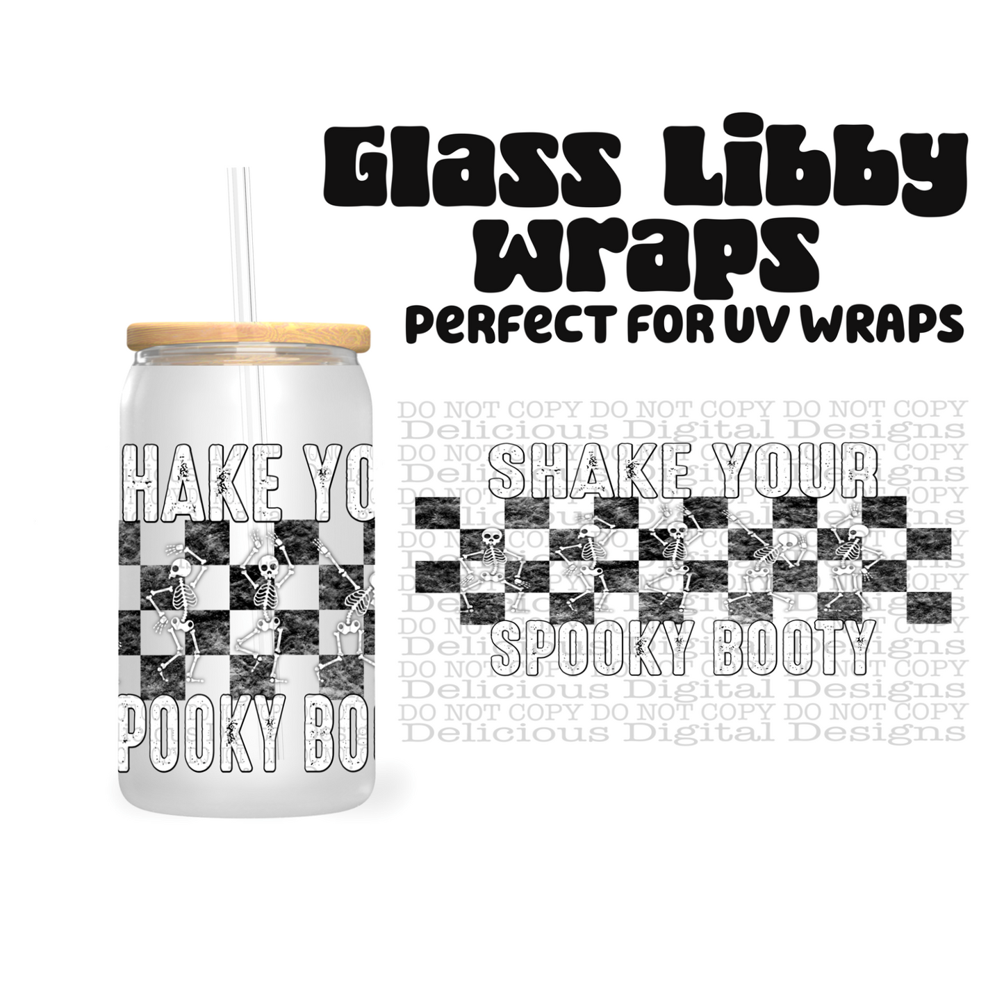 SHAKE YOUR SPOOKY BOOTY LIBBY TUMBLER WRAP | Digital Download | PNG