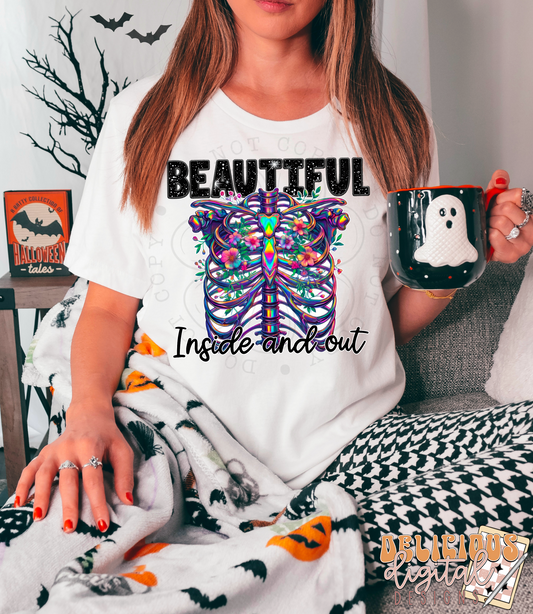 BEAUTIFUL INSIDE AND OUT FAUX EMBROIDERY HOLO | Digital Download | PNG