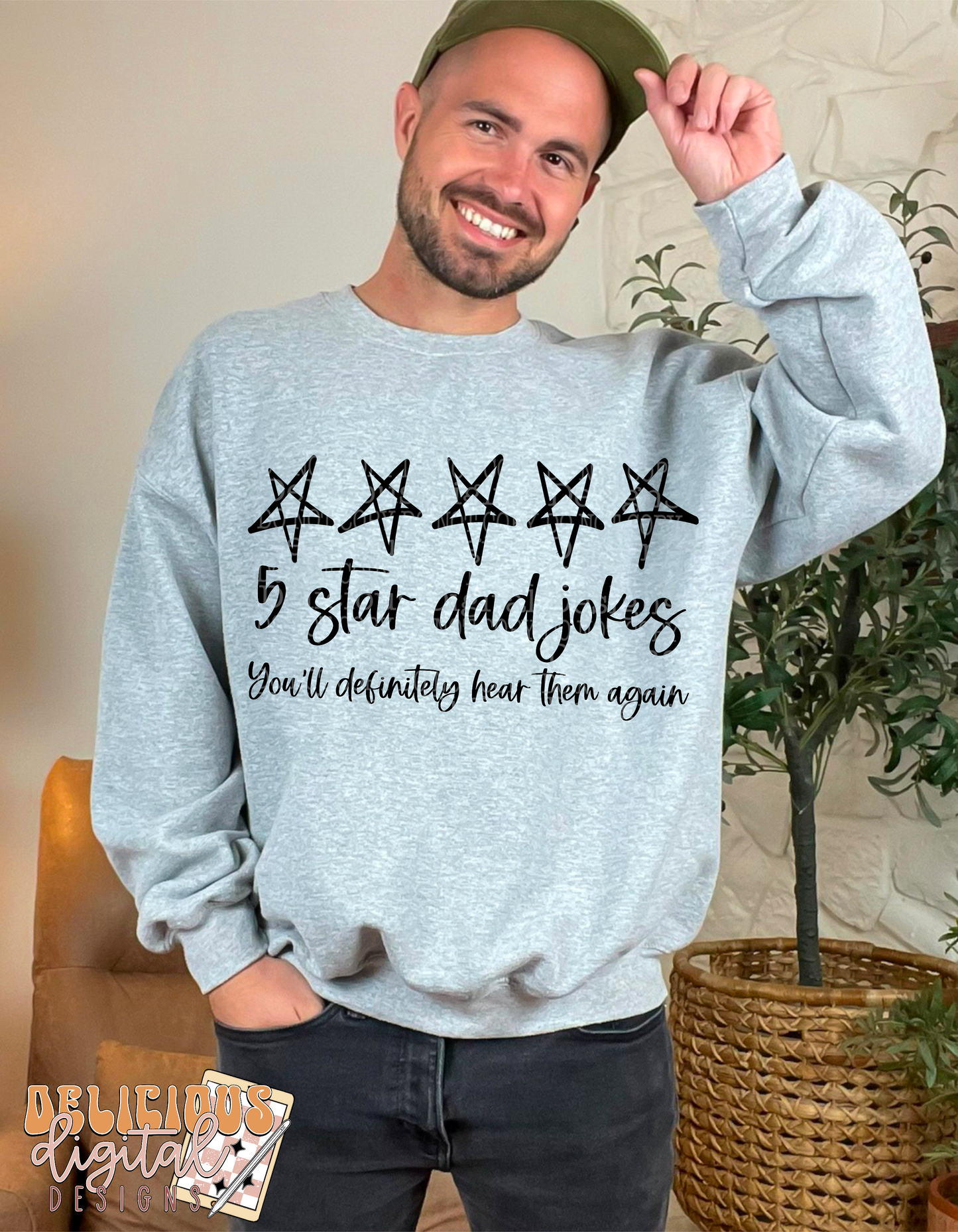 5 STAR DAD JOKES PNG | Digital Download | PNG