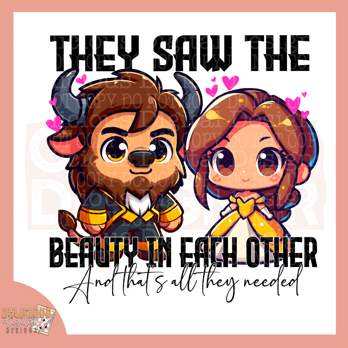 THEY SAW THE BEAUTY IN EACH OTHER PNG | Digital Download | PNG