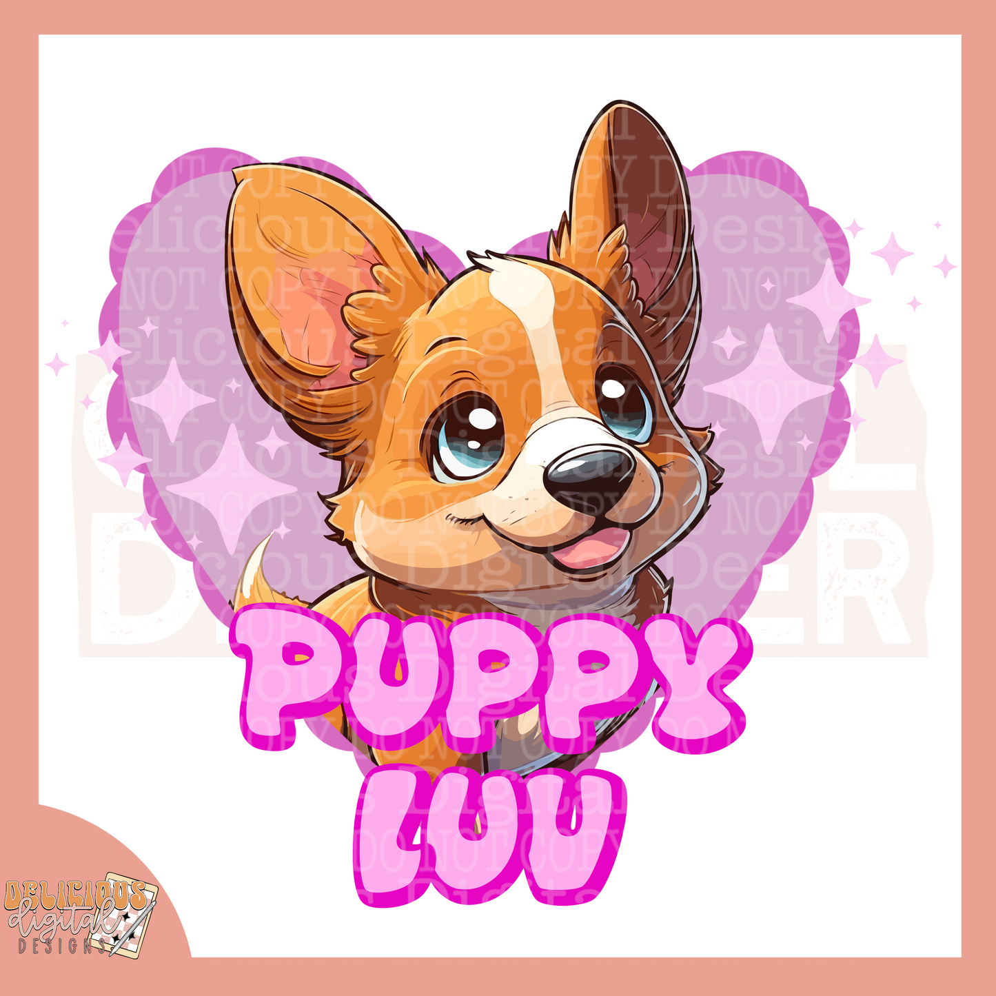 PUPPY LUV PNG | Digital Download | PNG