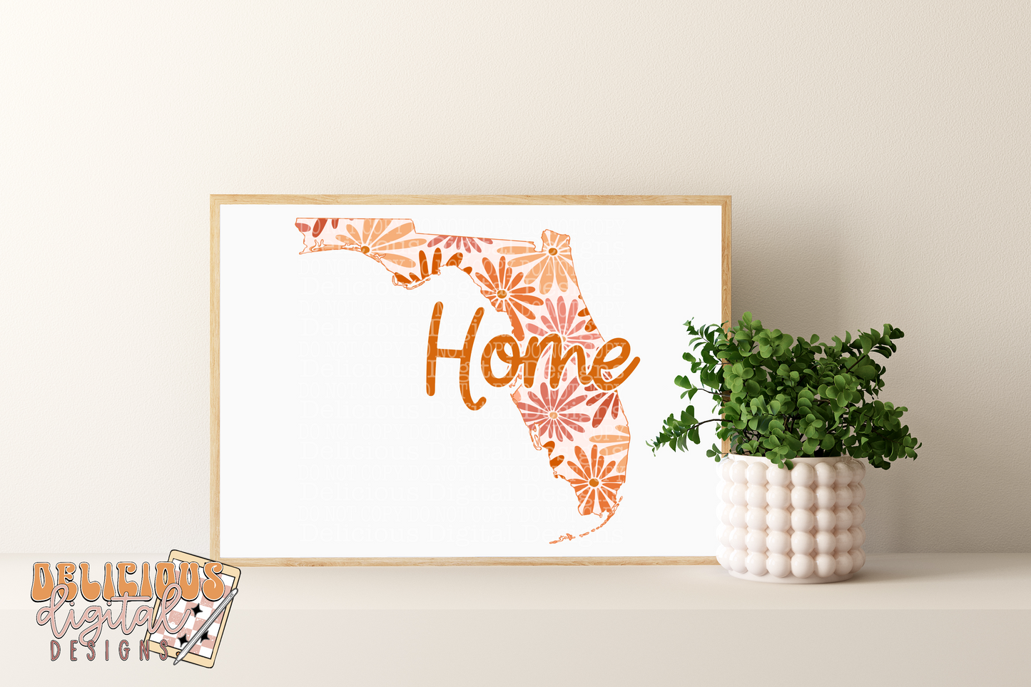 FLORAL HOME FLORIDA PNG | Digital Download | PNG