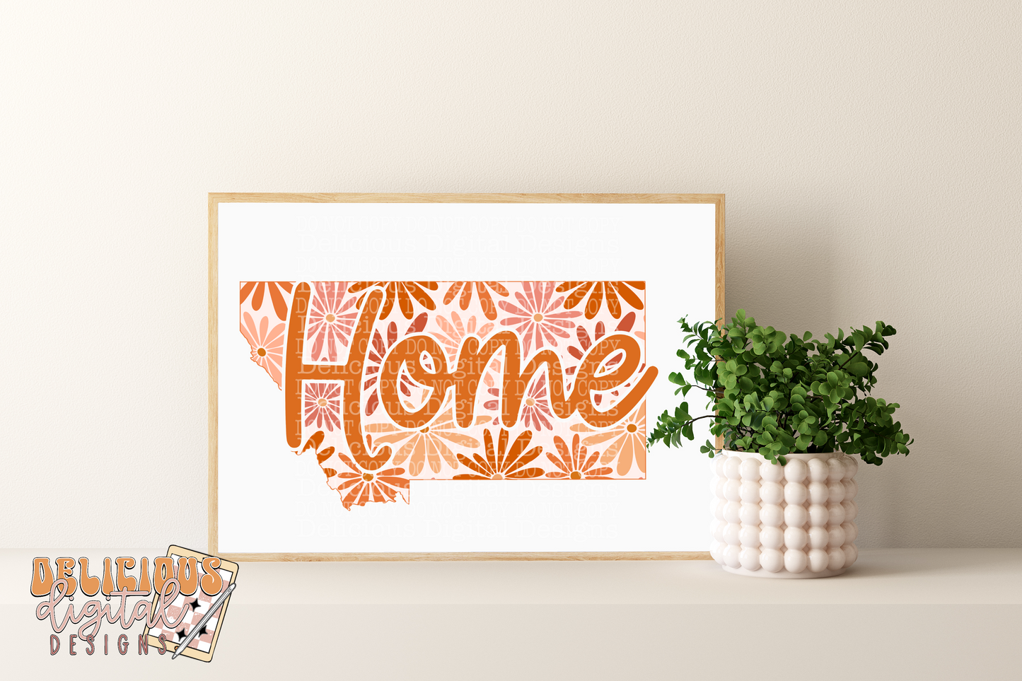 FLORAL HOME MONTANA PNG | Digital Download | PNG