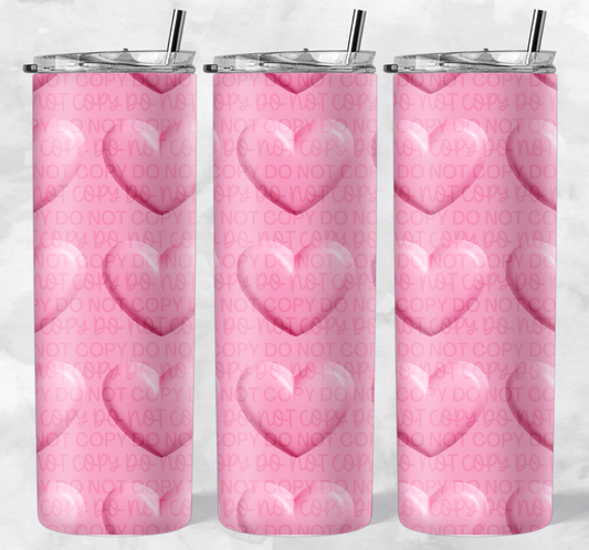 HEART POP PINK TUMBLER WRAP PNG | Digital Download | PNG