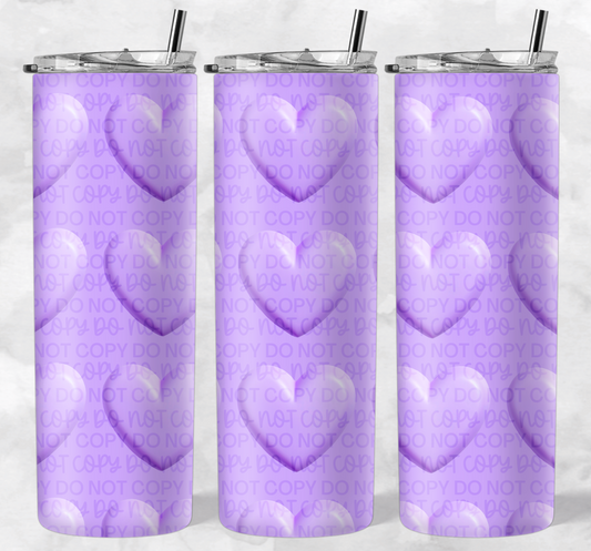 HEART POP PURPLE TUMBLER WRAP PNG | Digital Download | PNG