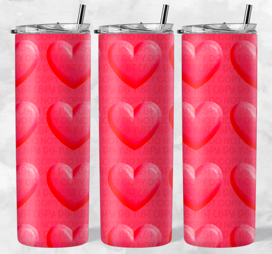 HEART POP RED TUMBLER WRAP PNG | Digital Download | PNG