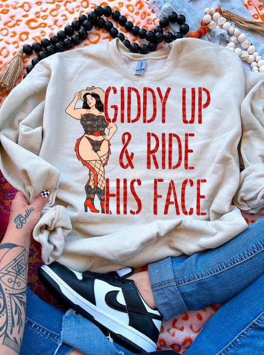 GIDDY UP & RIDE HIS FACE PNG  | Digital Download | PNG