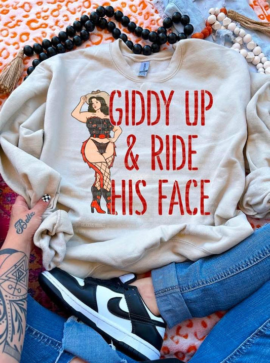 GIDDY UP & RIDE HIS FACE PNG  | Digital Download | PNG