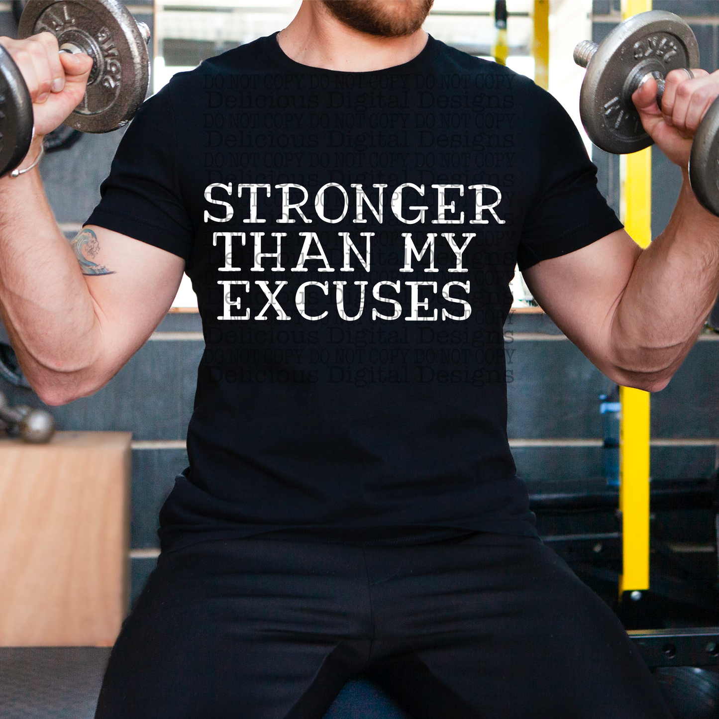 STRONGER THAN MY EXCUSES PNG | Digital Download | PNG