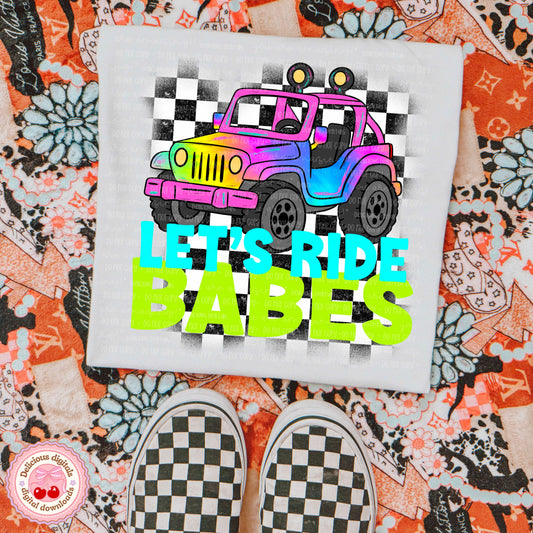 LET’S RIDE BABES PNG | SUBLIMATION PNG | AUTOMATIC DOWNLOAD