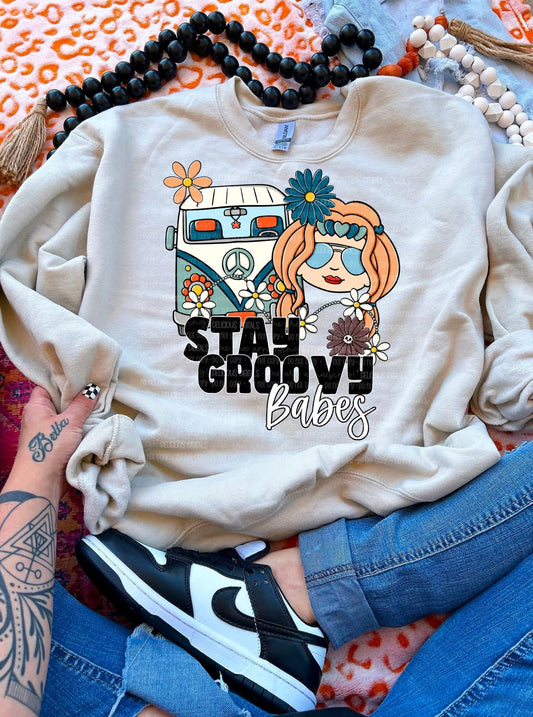 STAY GROOVY BABES PNG | SUBLIMATION PNG | AUTOMATIC DOWNLOAD