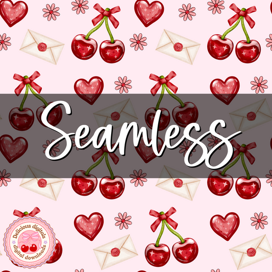 LOVE CHERRIES SEAMLESS PNG  | SUBLIMATION PNG | AUTOMATIC DOWNLOAD