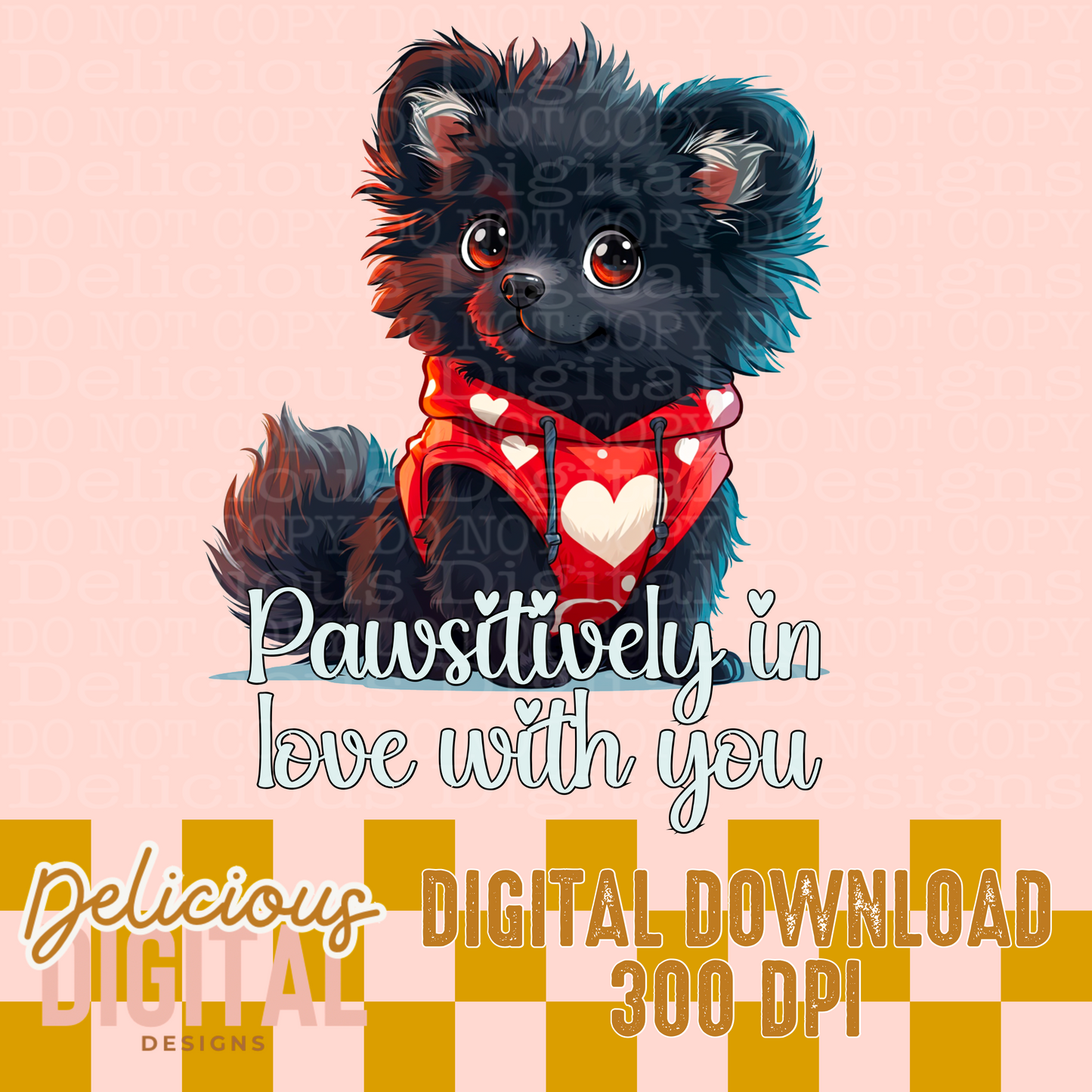 BLACK POMERANIAN PNG  | Digital Download | PNG