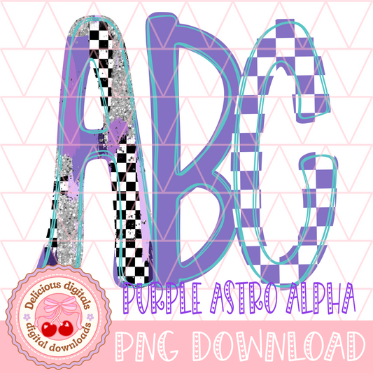 PURPLE ASTRO ALPHA SET | Digital Download