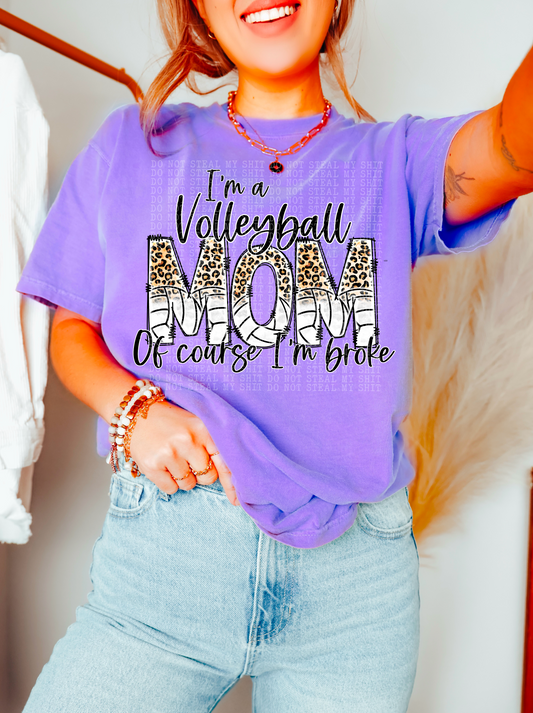 BROKE VOLLEYBALL MOM PNG | Digital Download | PNG