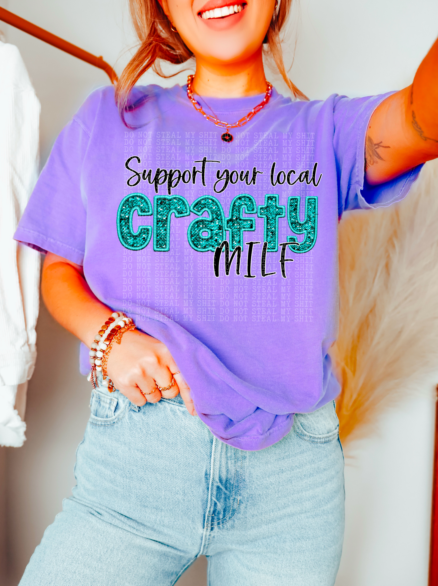 SUPPORT YOUR LOCAL CRAFTY MILF PNG | Digital Download | PNG