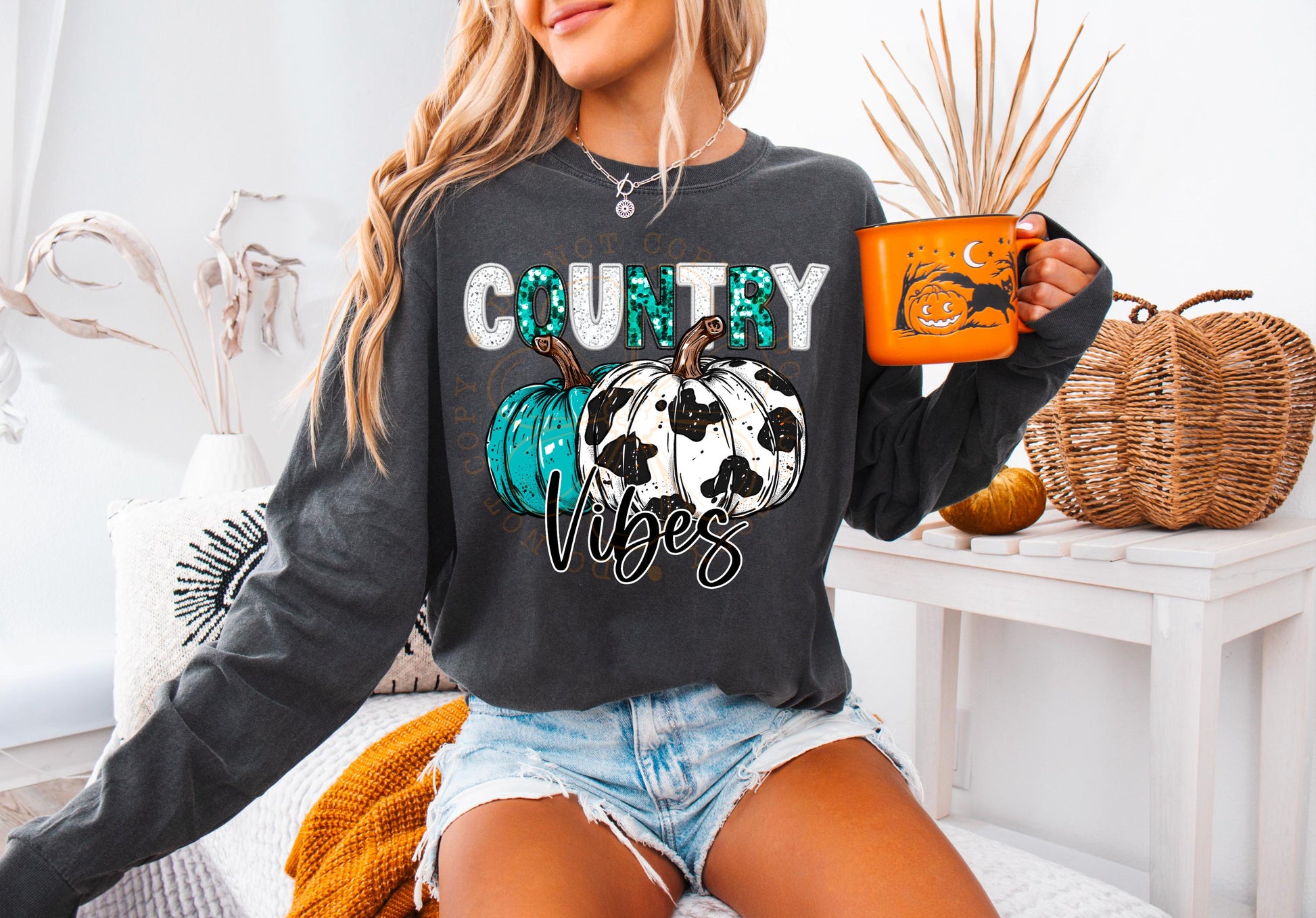 Country Vibes, Faux Embroidery, Trendy PNG, Sublimation PNG, Automatic digital PNG download