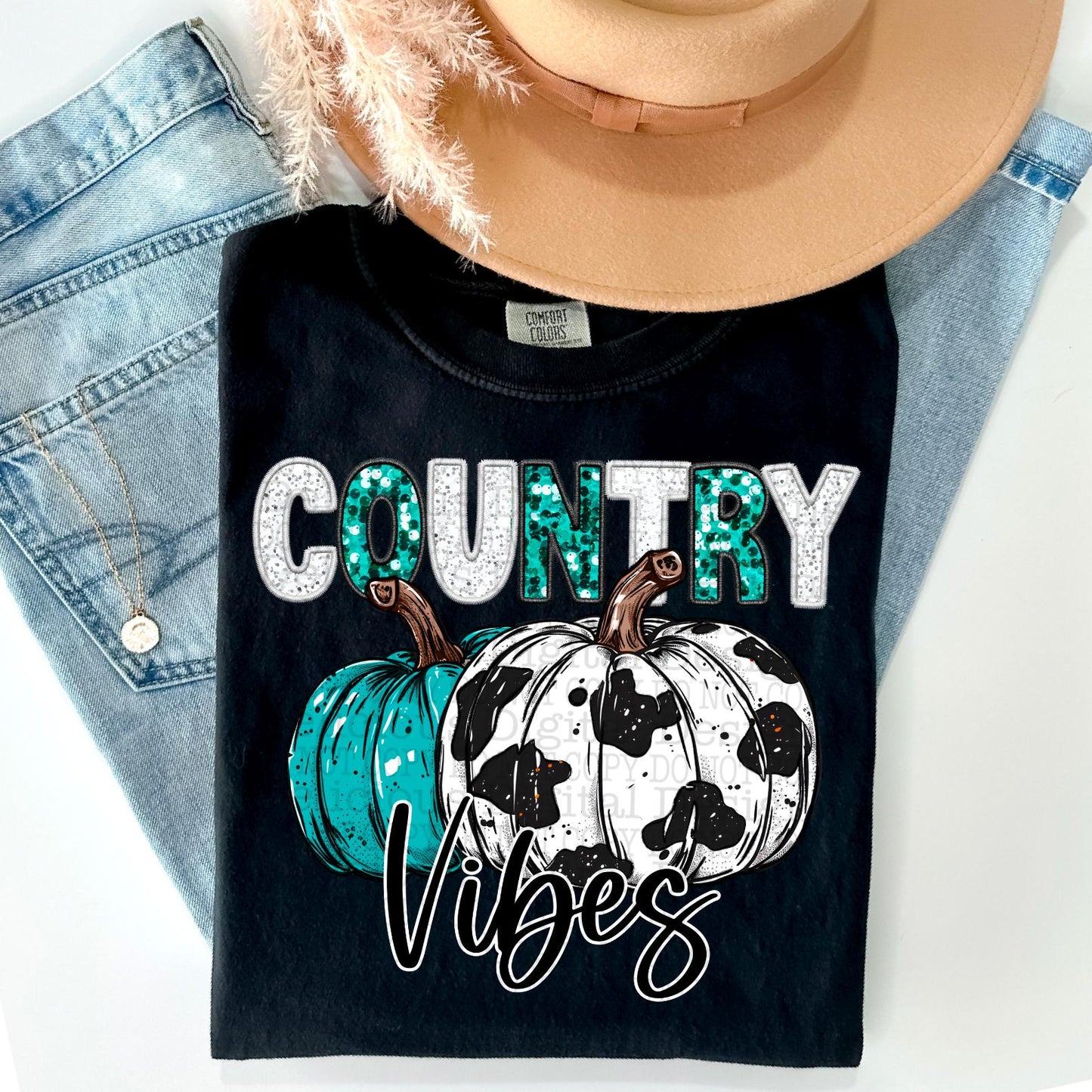 Country Vibes, Faux Embroidery, Trendy PNG, Sublimation PNG, Automatic digital PNG download