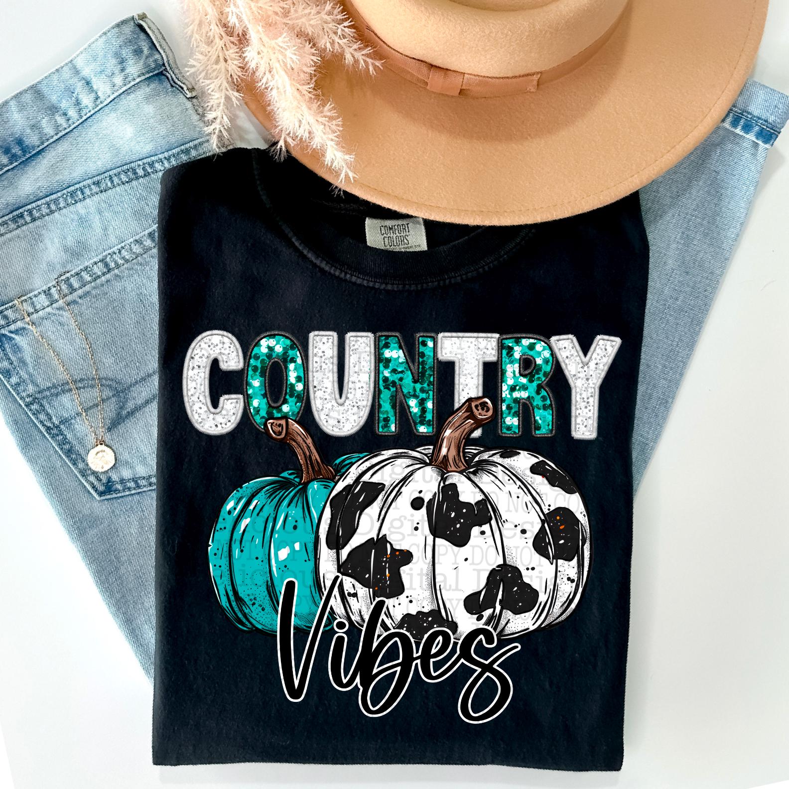 Country Vibes, Faux Embroidery, Trendy PNG, Sublimation PNG, Automatic digital PNG download