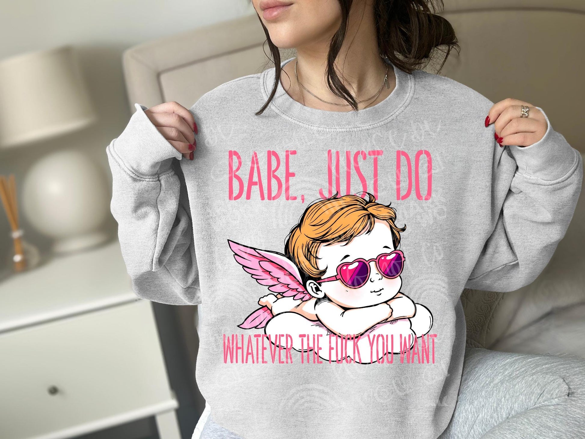 Babe just do whatever png, cupid png, valentines png, snarky cupid png, Trendy PNG, Sublimation PNG, Automatic digital PNG download