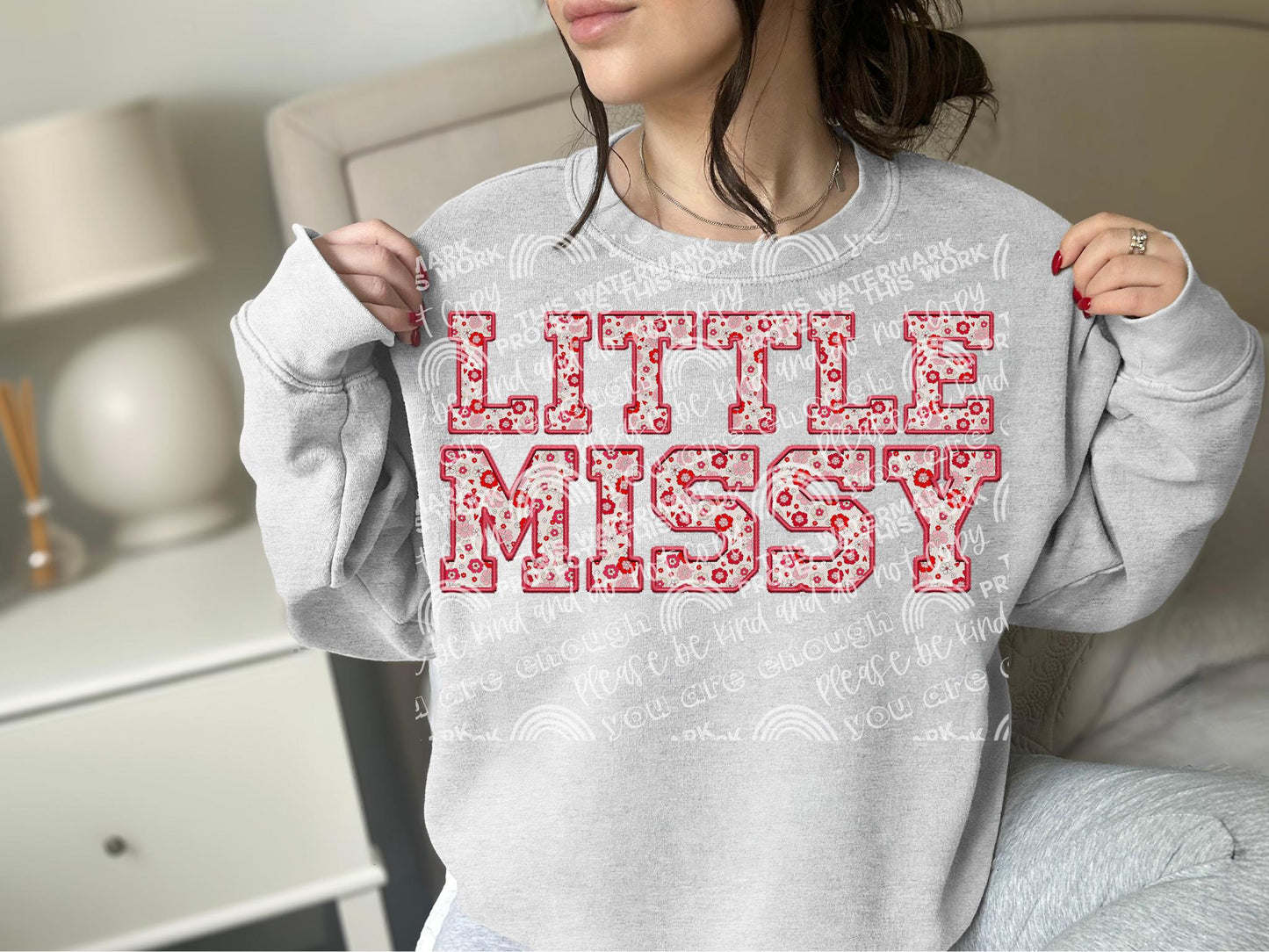 Little Missy, Faux embroidery png, Trendy PNG, Sublimation PNG, Automatic digital PNG download