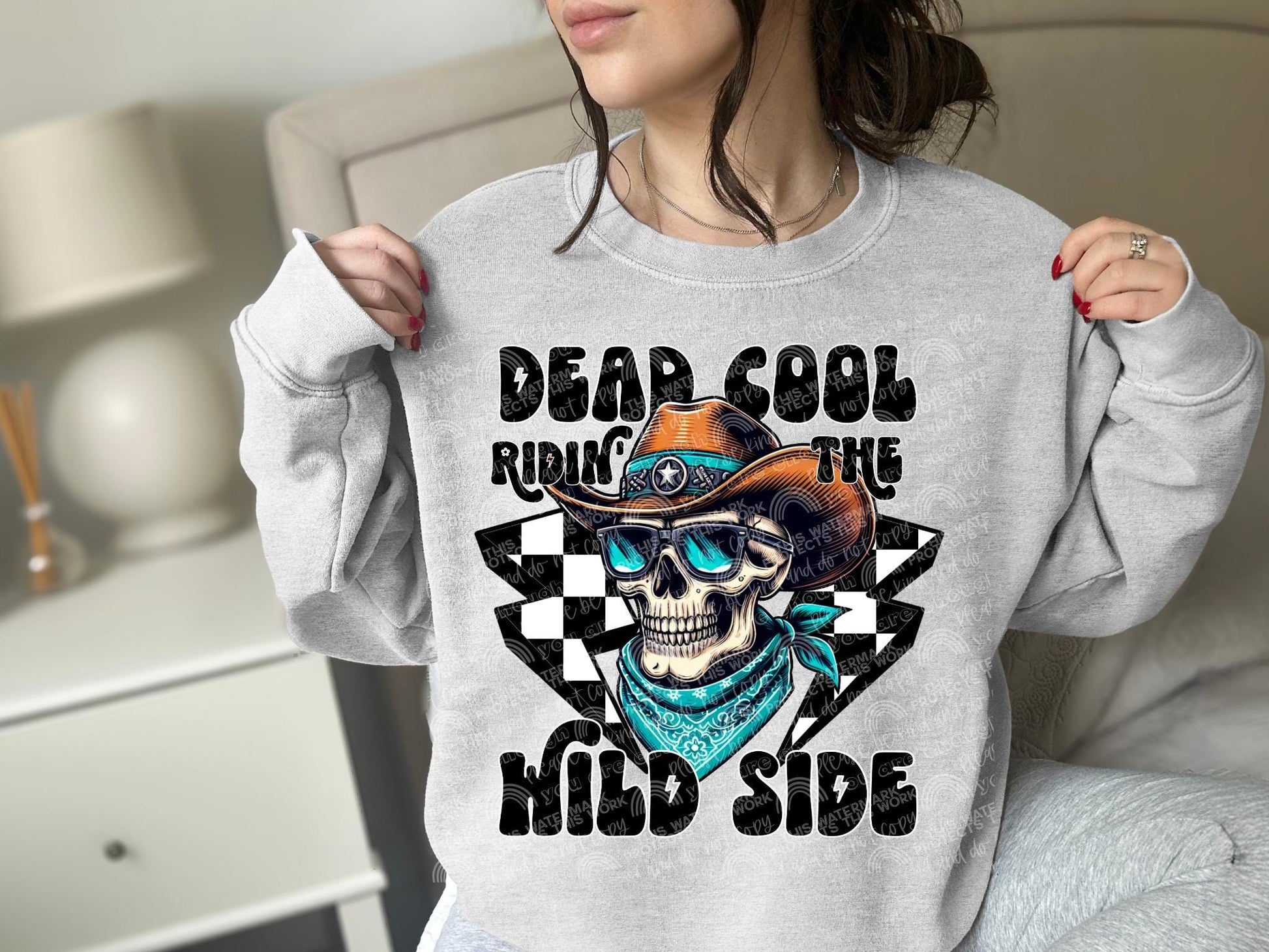 Dead cool riding the wild side png, skull png, western png, cowboy png, Trendy PNG, Sublimation PNG, Automatic digital PNG download