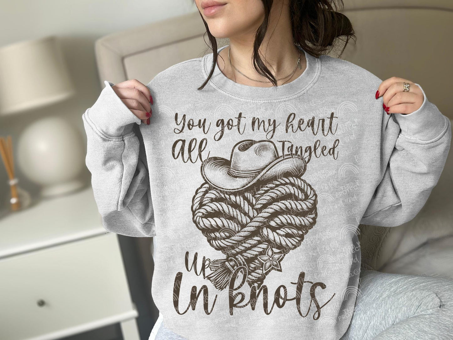 You got my heart all tangled up in knots png, western png, valentines png, Trendy PNG, Sublimation PNG, Automatic digital PNG download