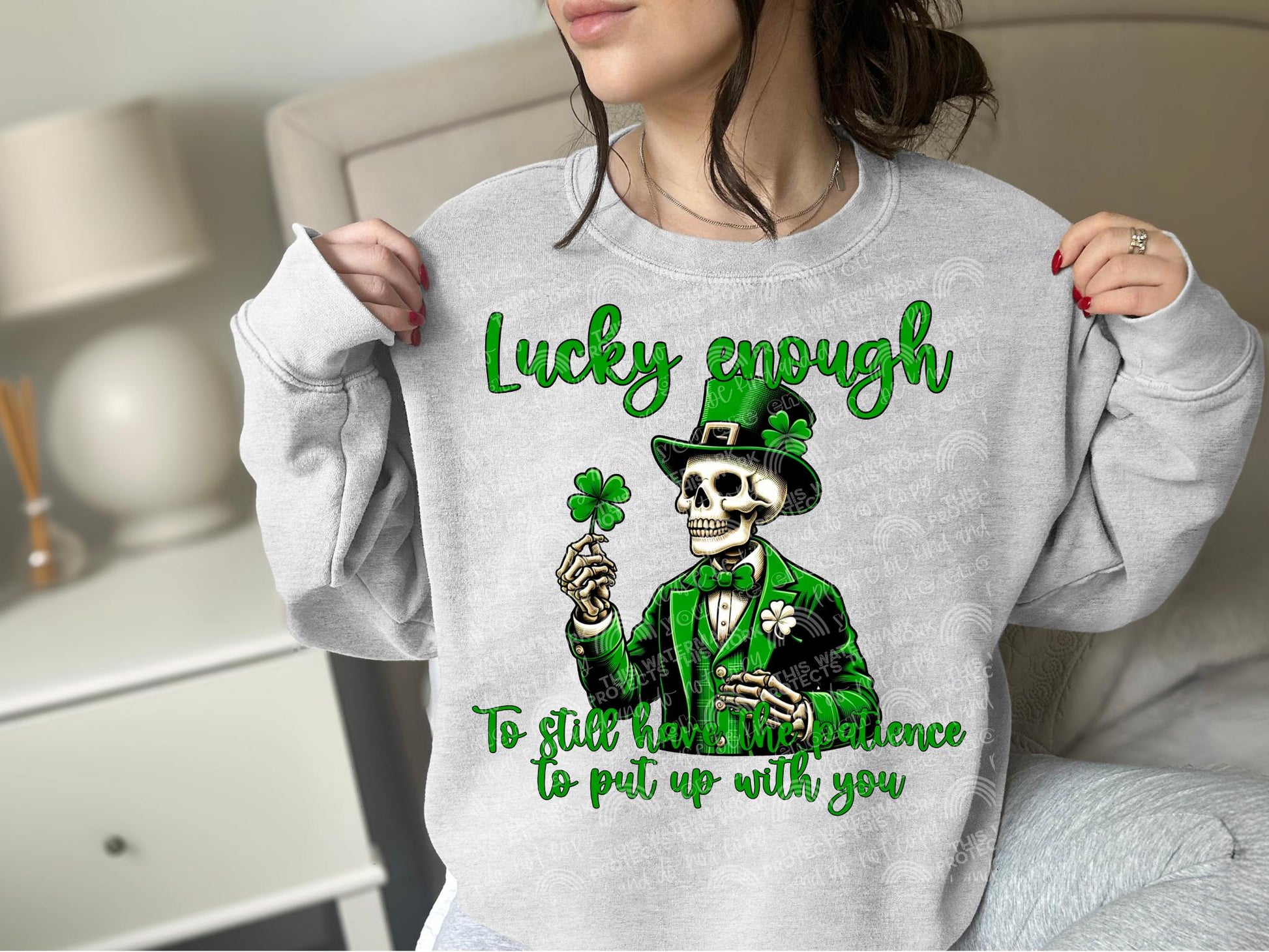 Lucky enough png, leprechaun png, skeleton png, st. Patricks png, Trendy PNG, Sublimation PNG, Automatic digital PNG download