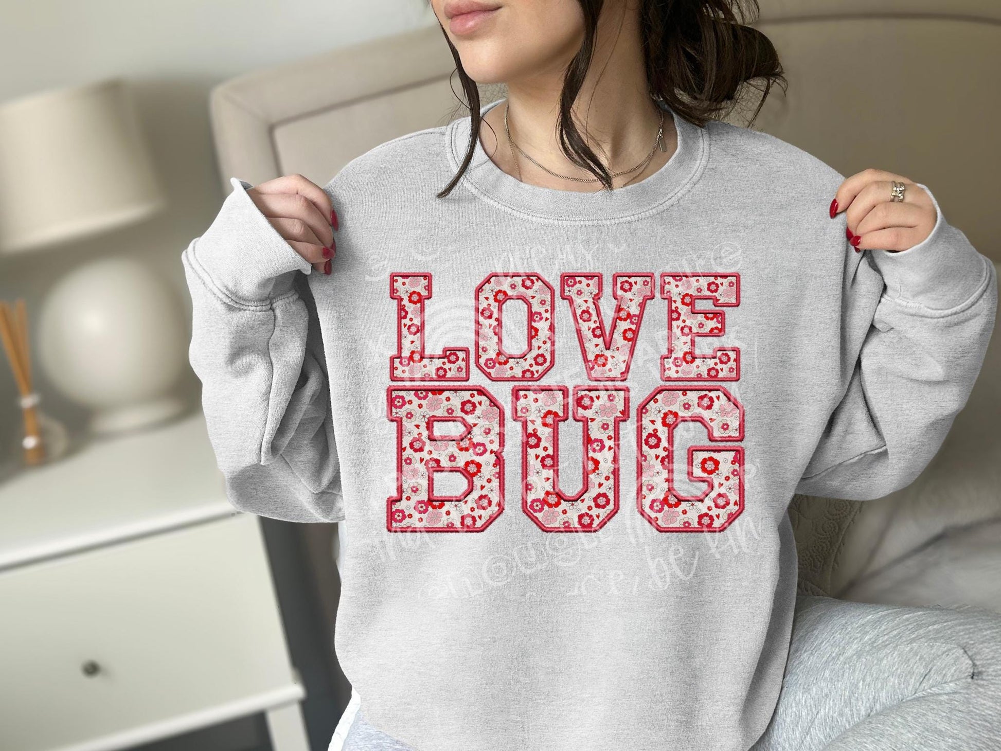 Love Bug, Faux embroidery png, Trendy PNG, Sublimation PNG, Automatic digital PNG download