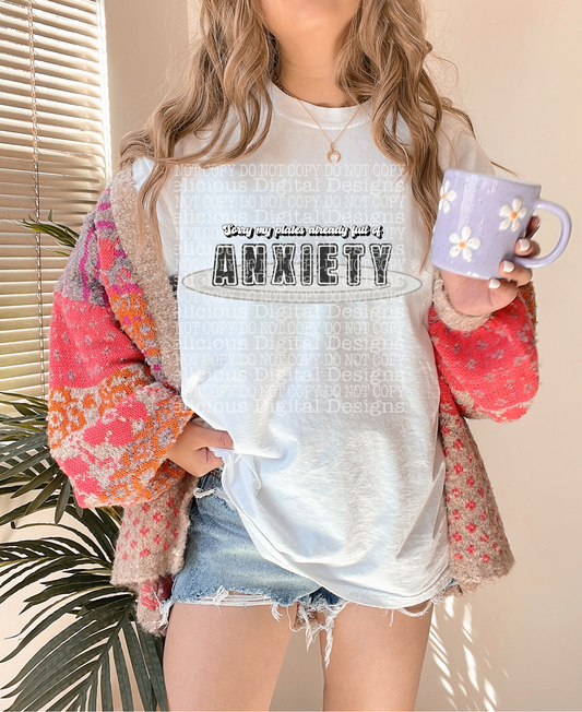 ANXIETY PLATE | Digital Download | PNG