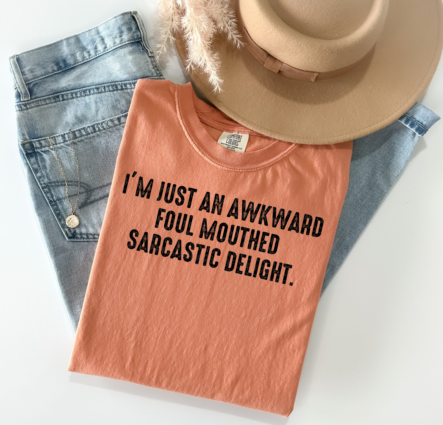 IM JUST AN AWKWARD FOUL MOUTHED SARCASTIC DELIGHT PNG | Digital Download | PNG