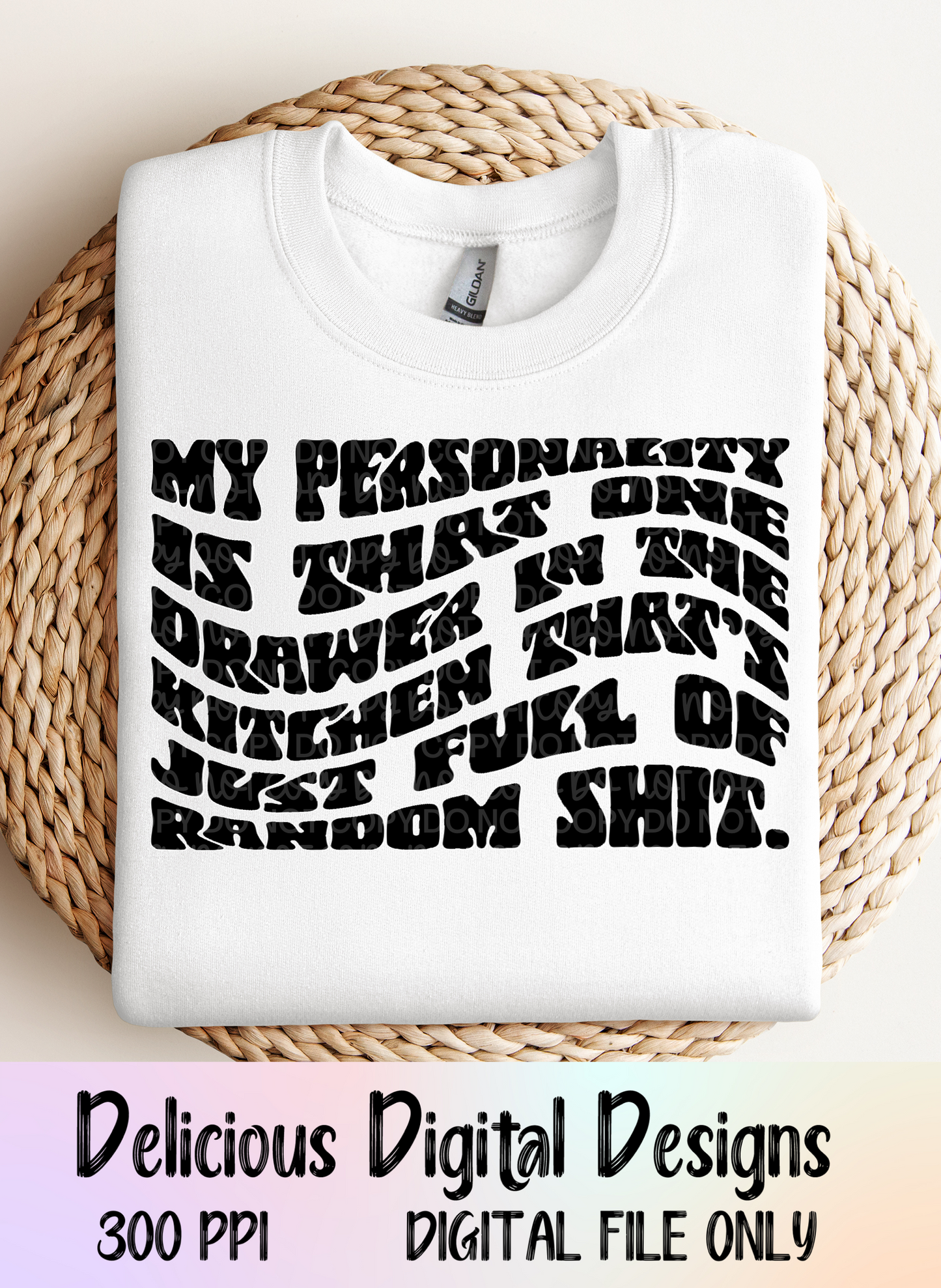 MY PERSONALITY BLACK PNG | Digital Download | PNG