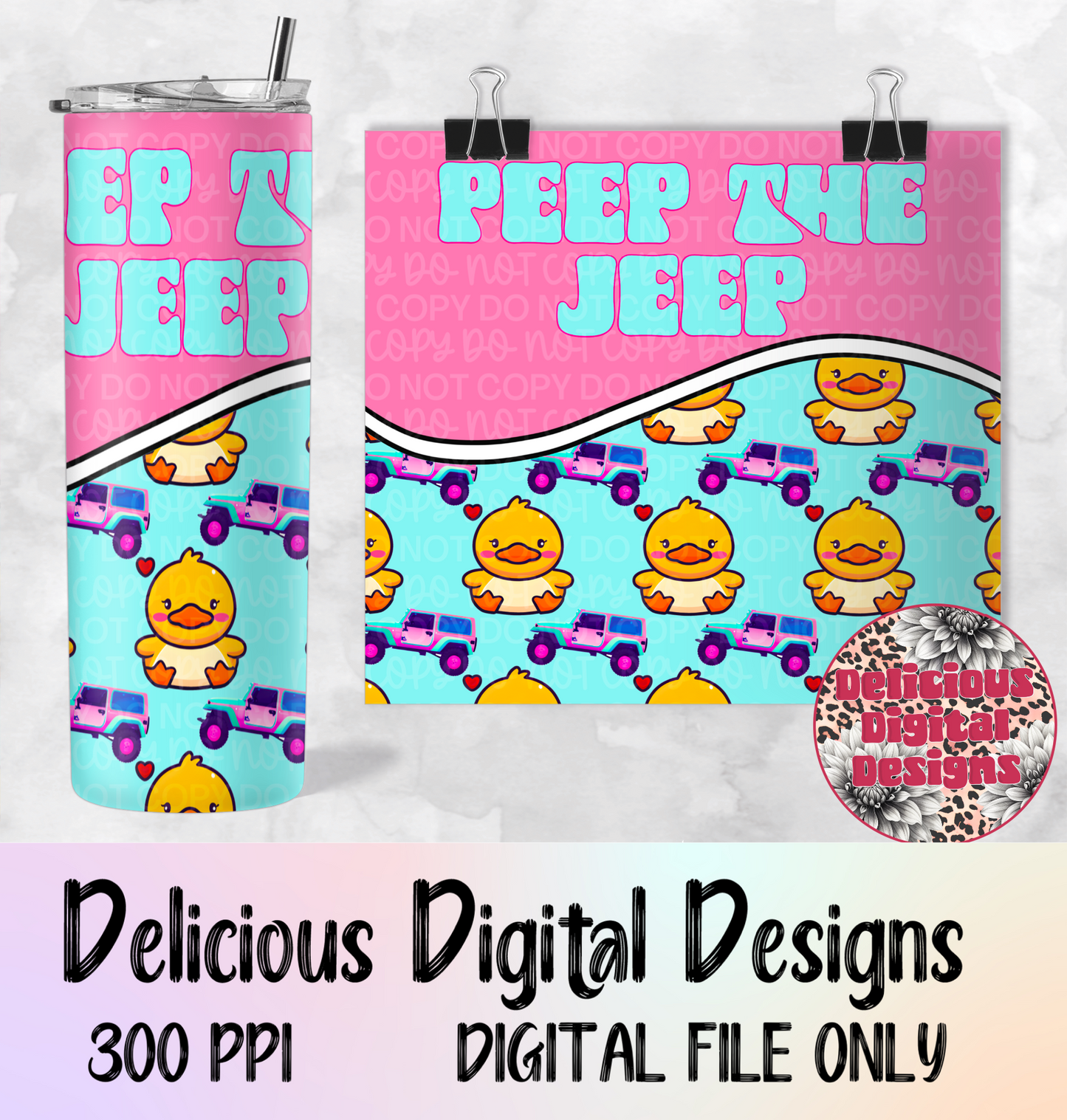 PEEP THE J TUMBLER | Digital Download | PNG