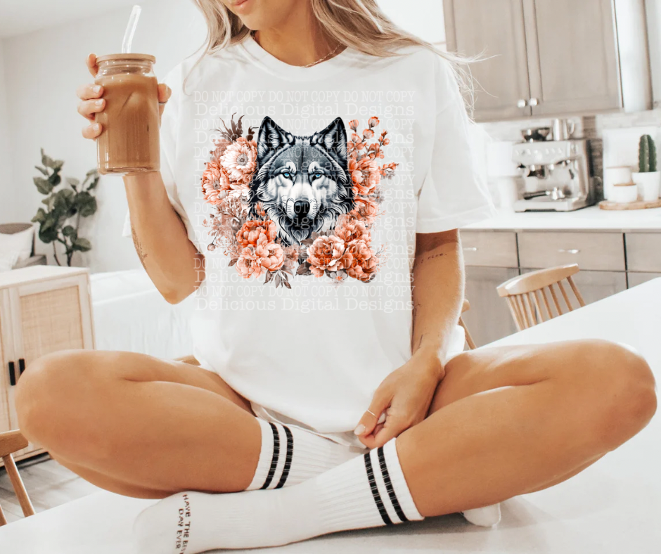 FLORAL WOLF | Digital Download | PNG