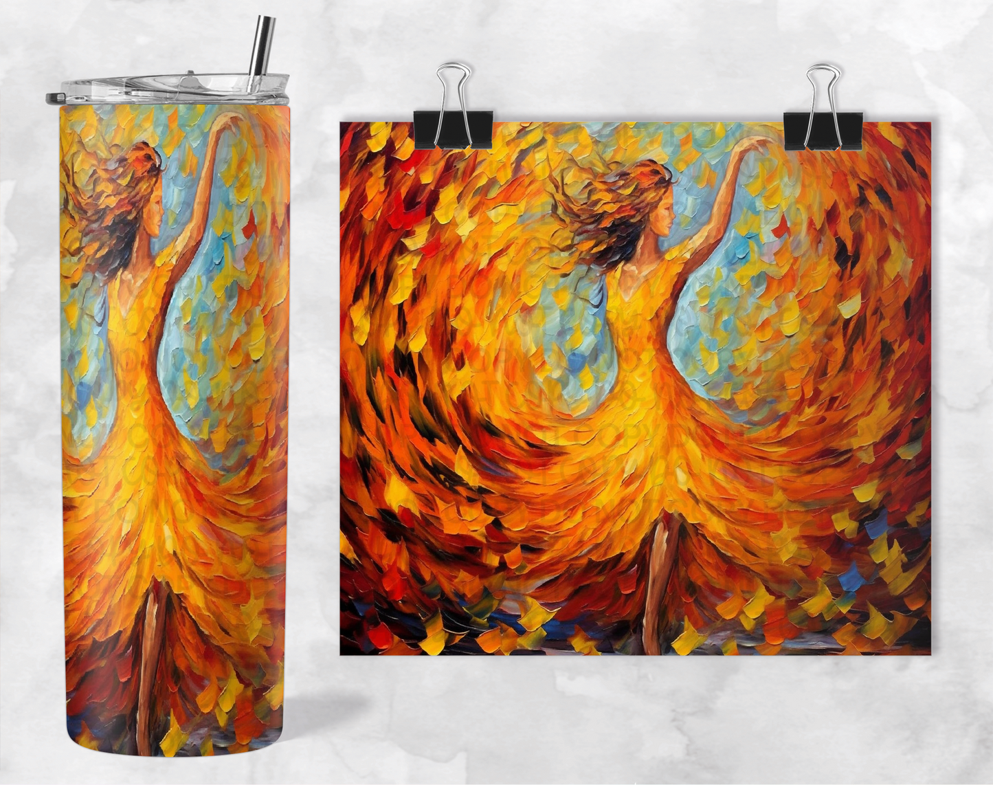 DANCING INTO FALL TUMBLER | Digital Download | PNG