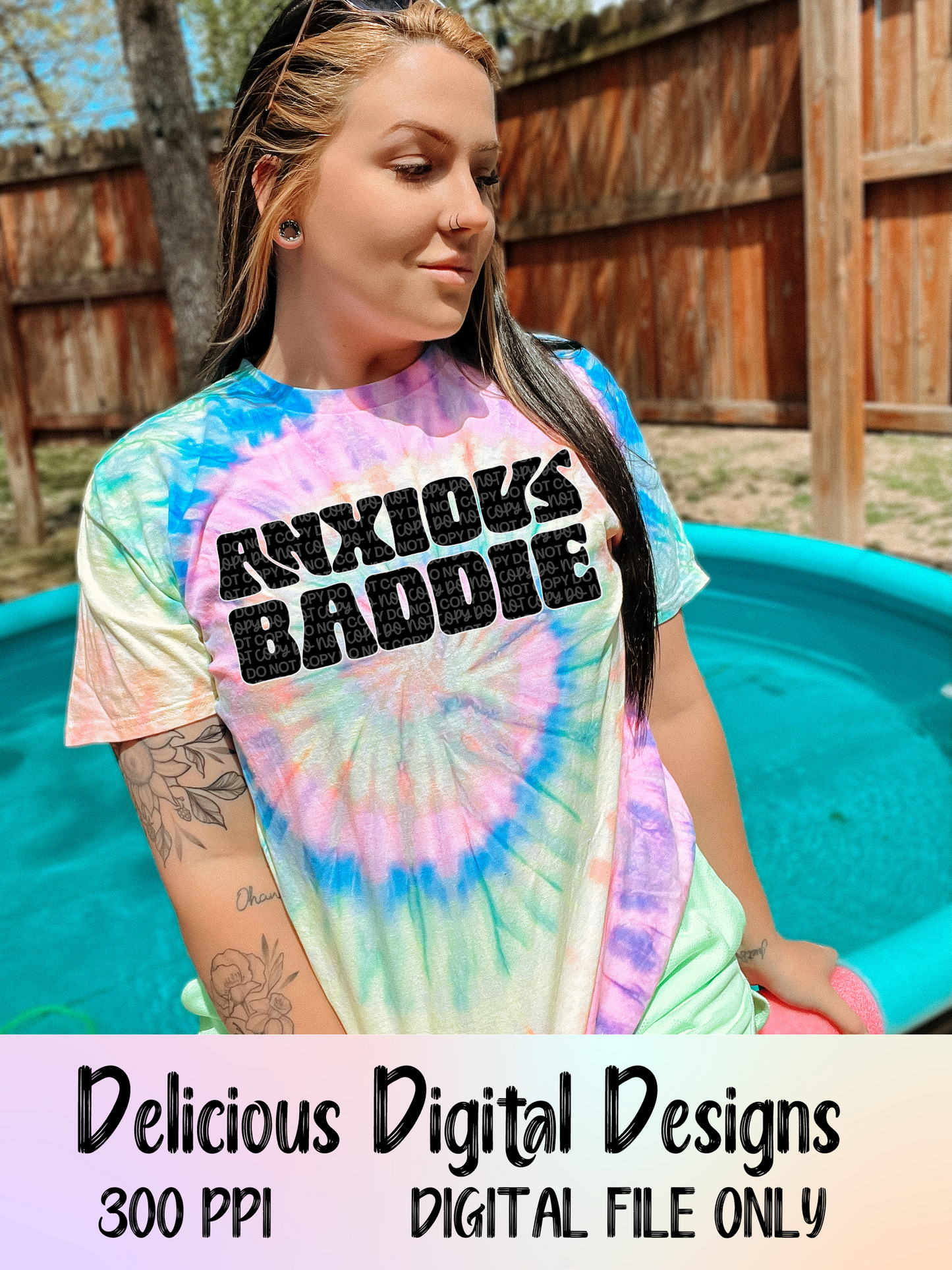 ANXIOUS BADDIE | Digital Download | PNG