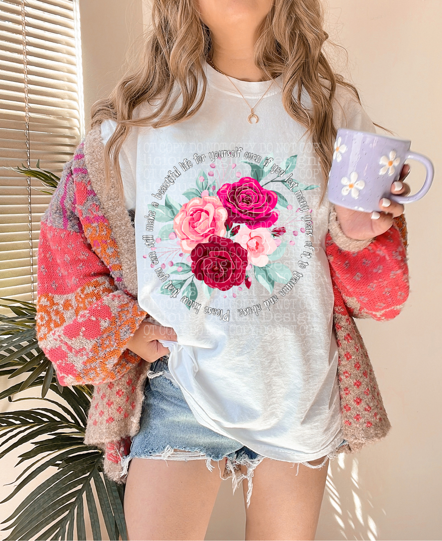 CÍRCULO FLORAL DE LA VIDA HERMOSA | Descarga digital | PNG