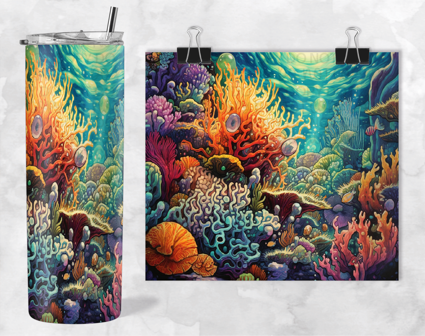 UNDER THE SEA TUMBLER | Digital Download | PNG