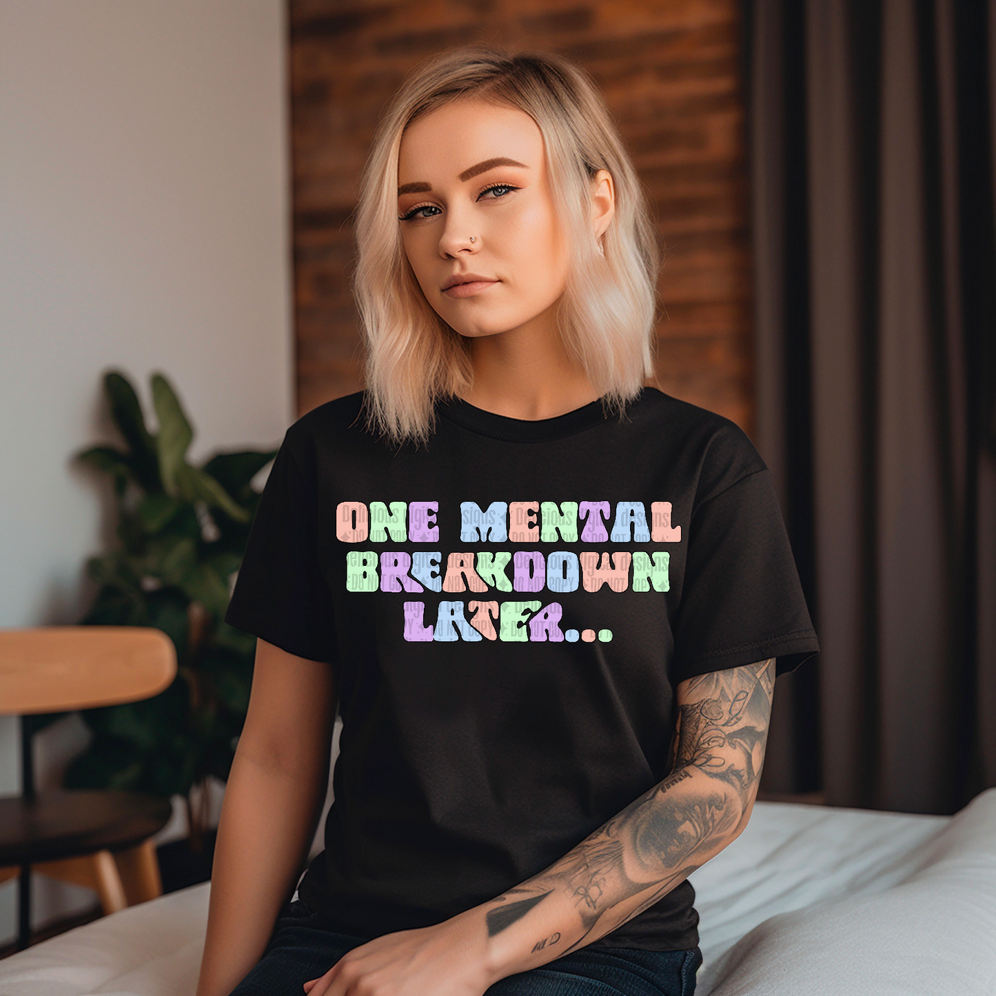 ONE MENTAL BREAKDOWN LATER pastel PNG | Digital Download | PNG