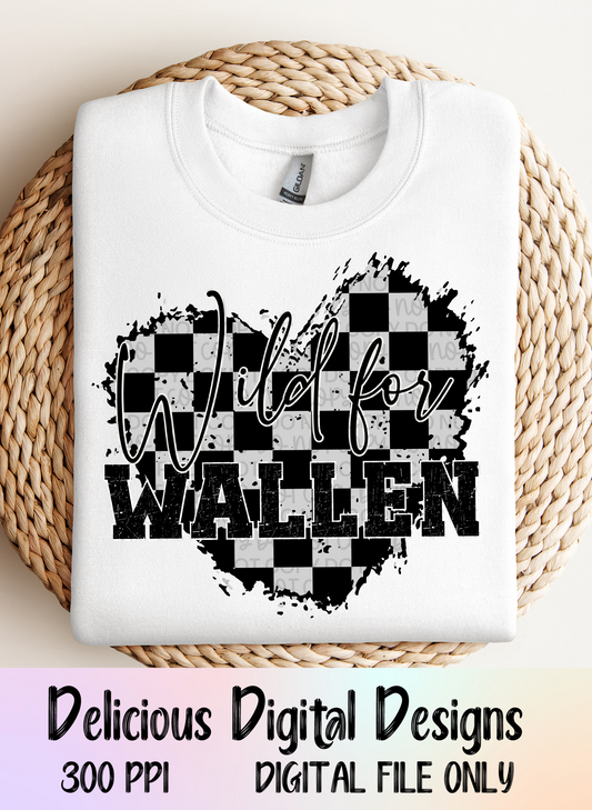 WILD FOR WALLEN heart PNG | Digital Download | PNG