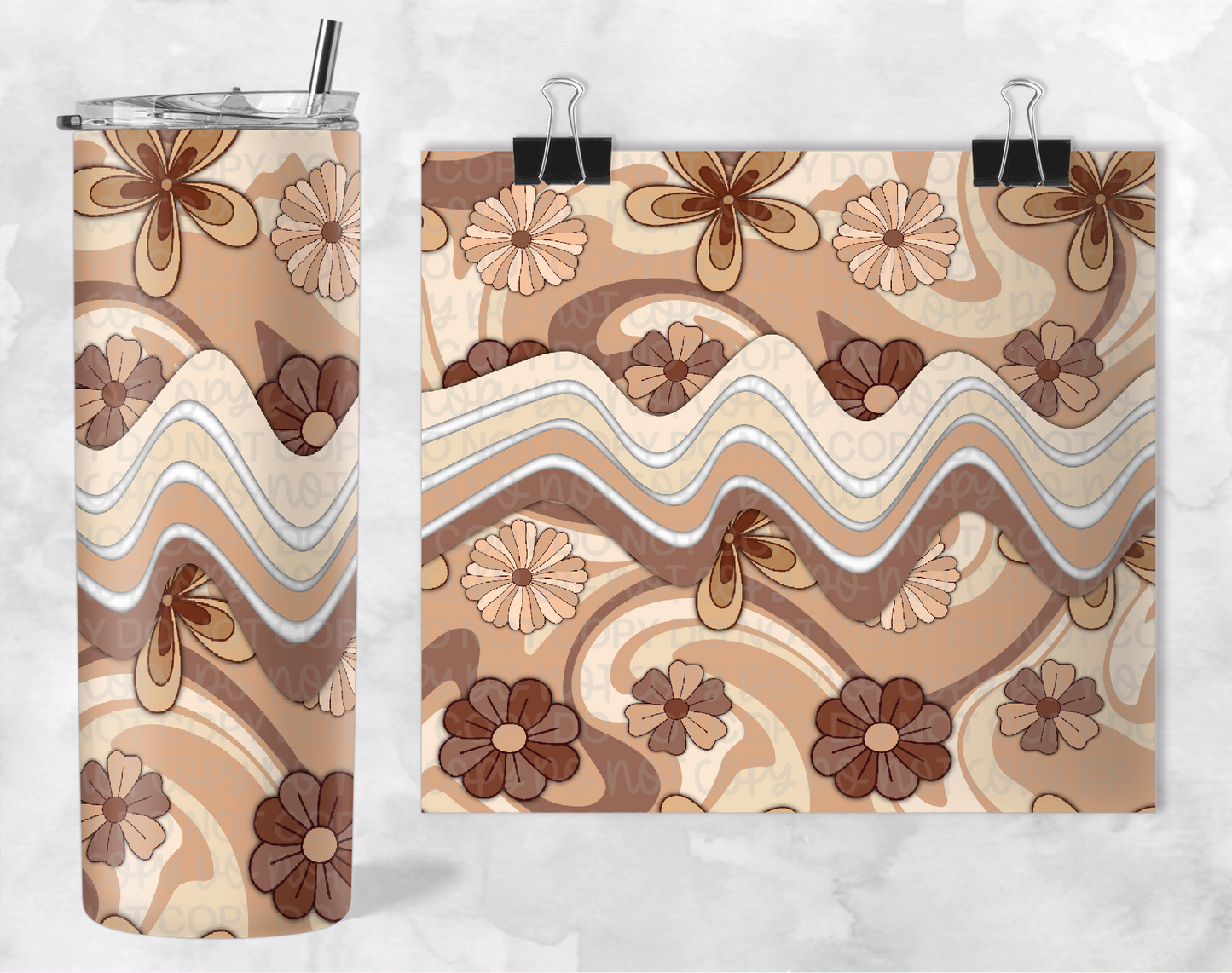 FLORAL COFFEE TUMBLER PNG | Digital Download | PNG