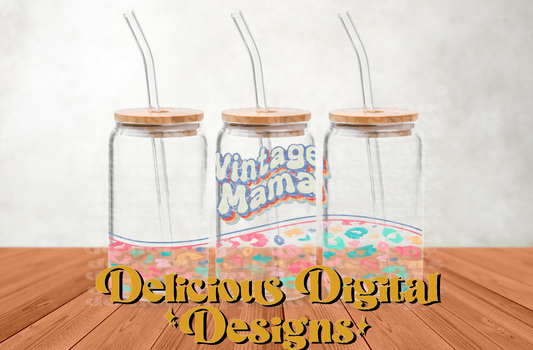 VINTAGE MAMA GLASS LIBBY TUMBLER FILE | Digital Download | PNG