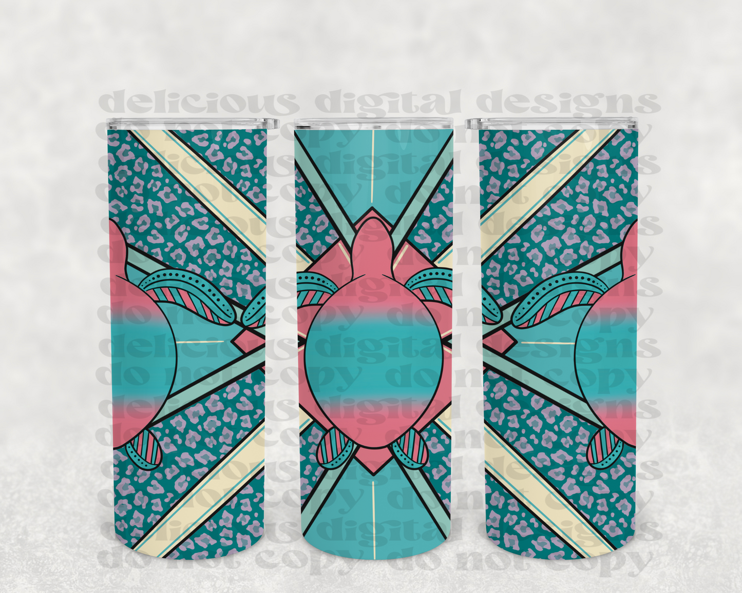 PASTEL TURTLES TUMBLER | Digital Download | PNG