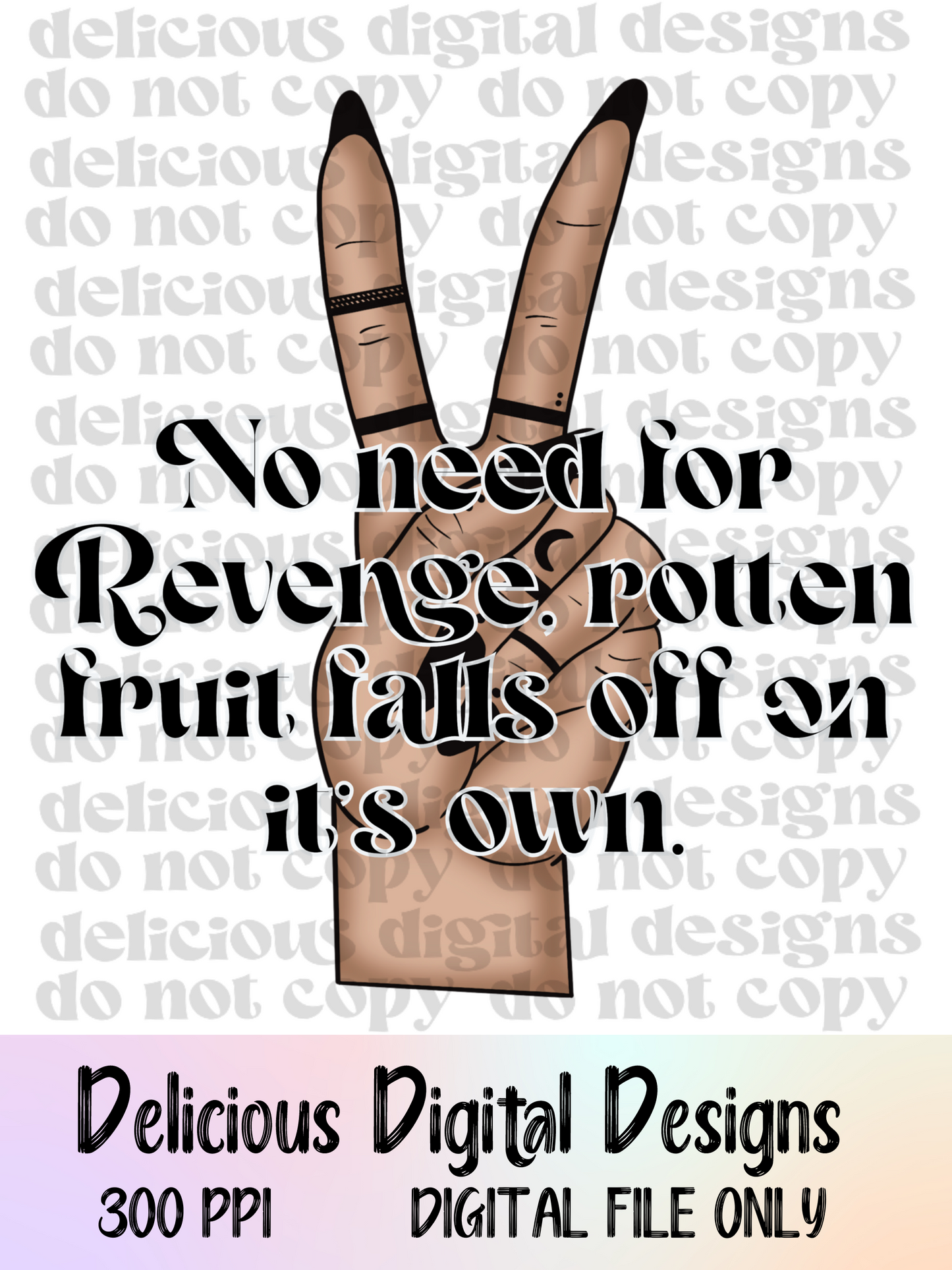 NO NEED FOR REVENGE | Digital Download | PNG